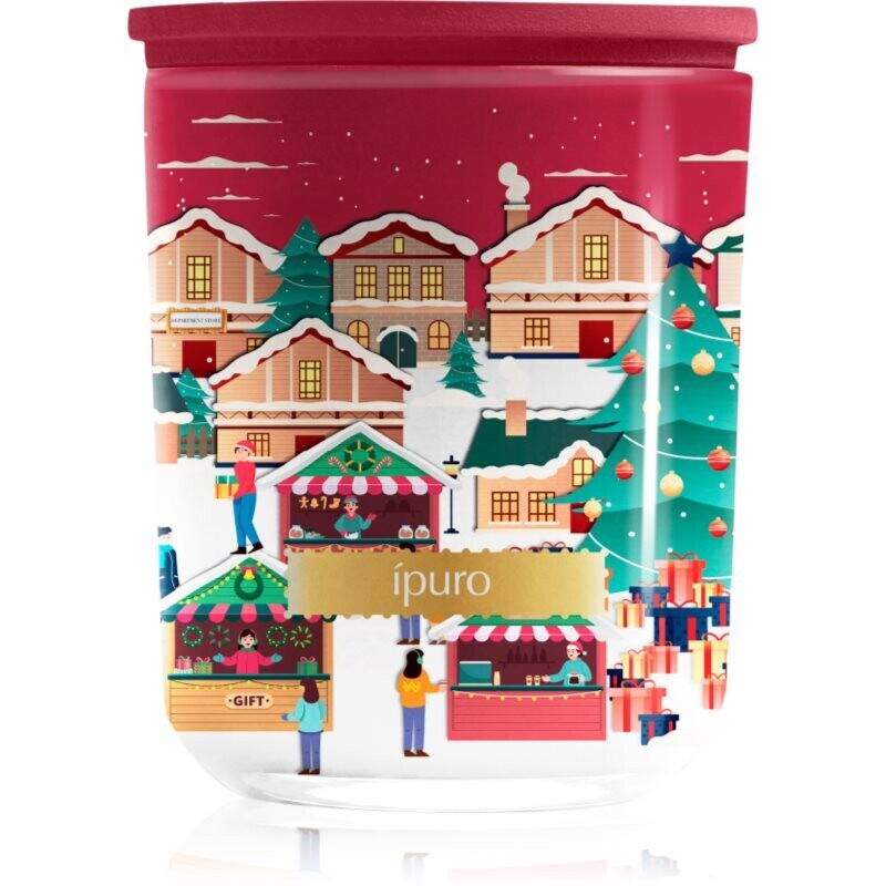 ípuro Christmas Town Velvet Almond scented candle with lid 270 g
