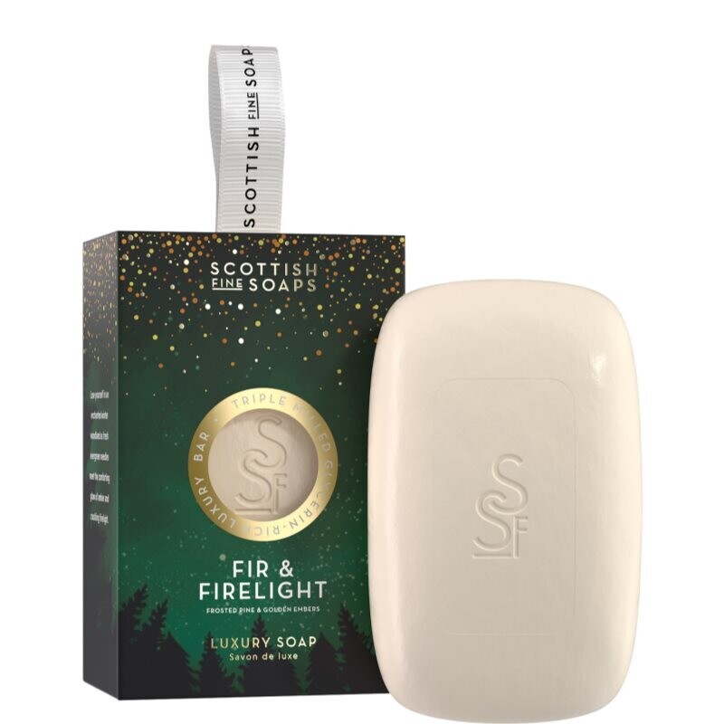 Scottish Fine Soaps Fir & Firelight bar soap in a box 150 g