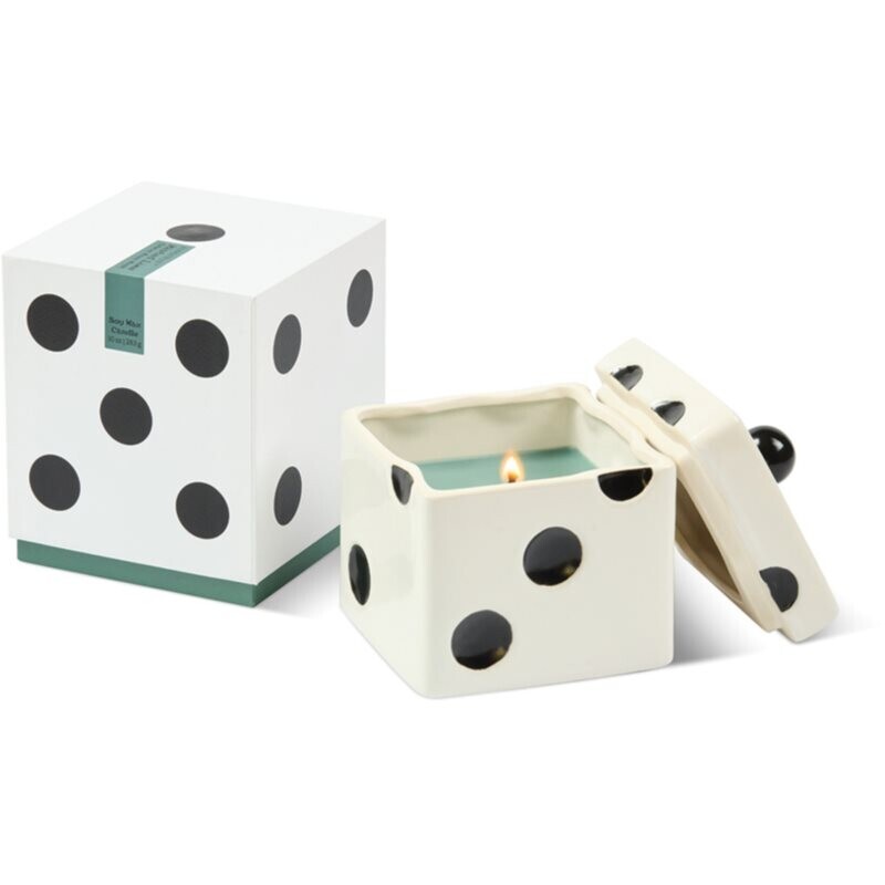 Paddywax Lucky Dice Misted Lime scented candle ceramics 283 g