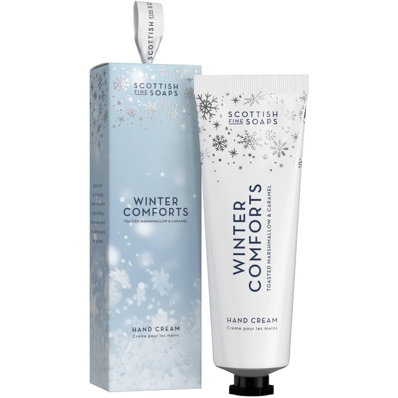 Scottish Fine Soaps Winter Comforts hand cream in a box fragrance Toasted Marshmallow & Caramel 75 ml