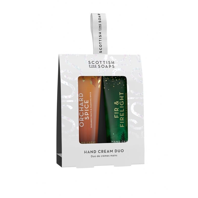 Scottish Fine Soaps Orchard Spice & Fir & Firelight gift set for hands 2x30 ml