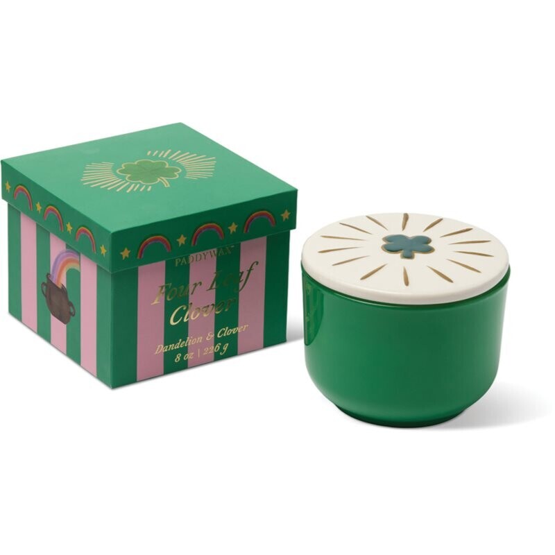 Paddywax Charmed Dandelion & Clover scented candle with cap 226 g