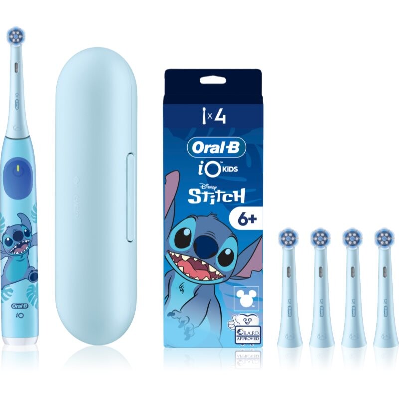 Oral-B iO Kids Disney Stitch toothbrush and replacement toothbrush head set