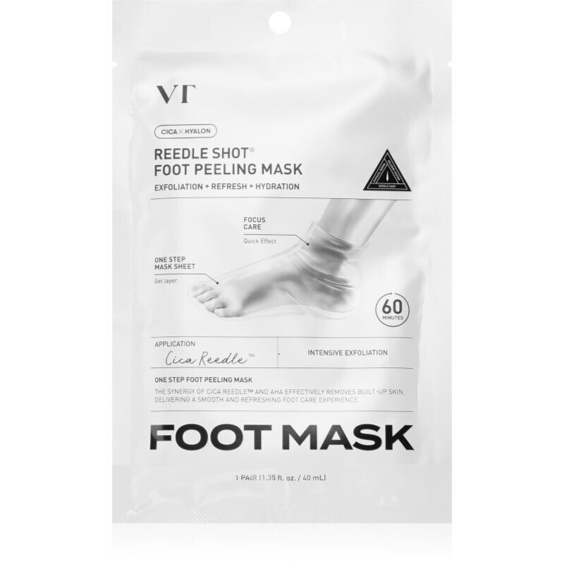 VT Cosmetics Reedle Shot Foot Peeling Mask exfoliating and moisturising foot mask for softer feet 1 pair