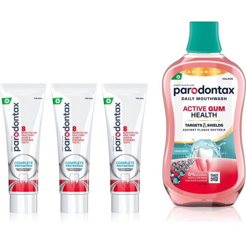 Parodontax Complete Protection & Active Gum Health Whitening set for complete tooth protection