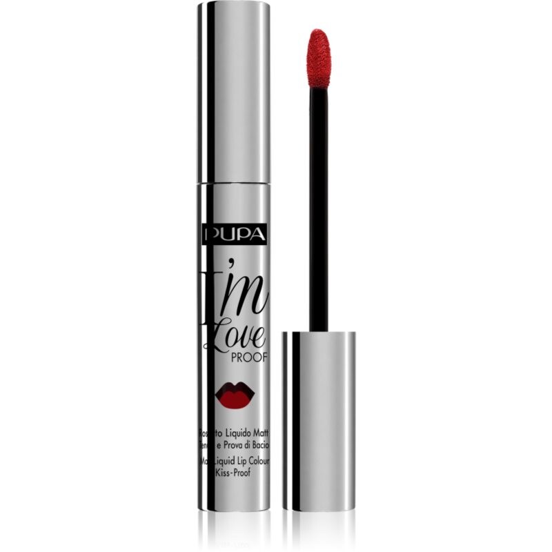 PUPA Milano I'm Loveproof liquid matt lipstick with long-lasting effect shade 011 Kiss Me Red 2.7 ml