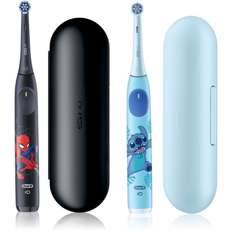 Oral-B iO Kids Marvel Spiderman & Disney Stich set for healthy teeth and gums