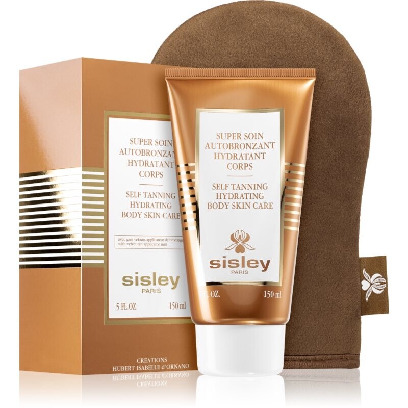 Sisley Super Soin Self Tanning Hydrating Body Skin Care self-tanning body lotion s aplikační rukavicí 150 ml