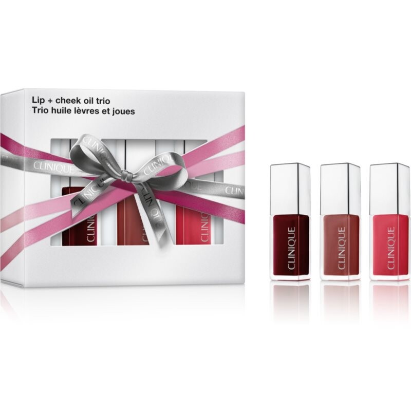 Clinique Holiday Lip + Cheek Oil Trio Set gift set for lips