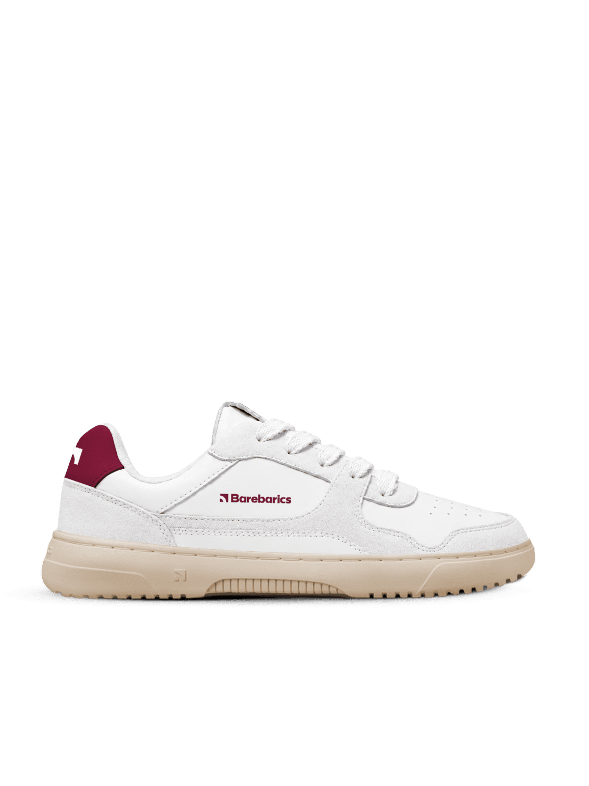 Barefoot Sneakers Barebarics Zing - White & Burgundy