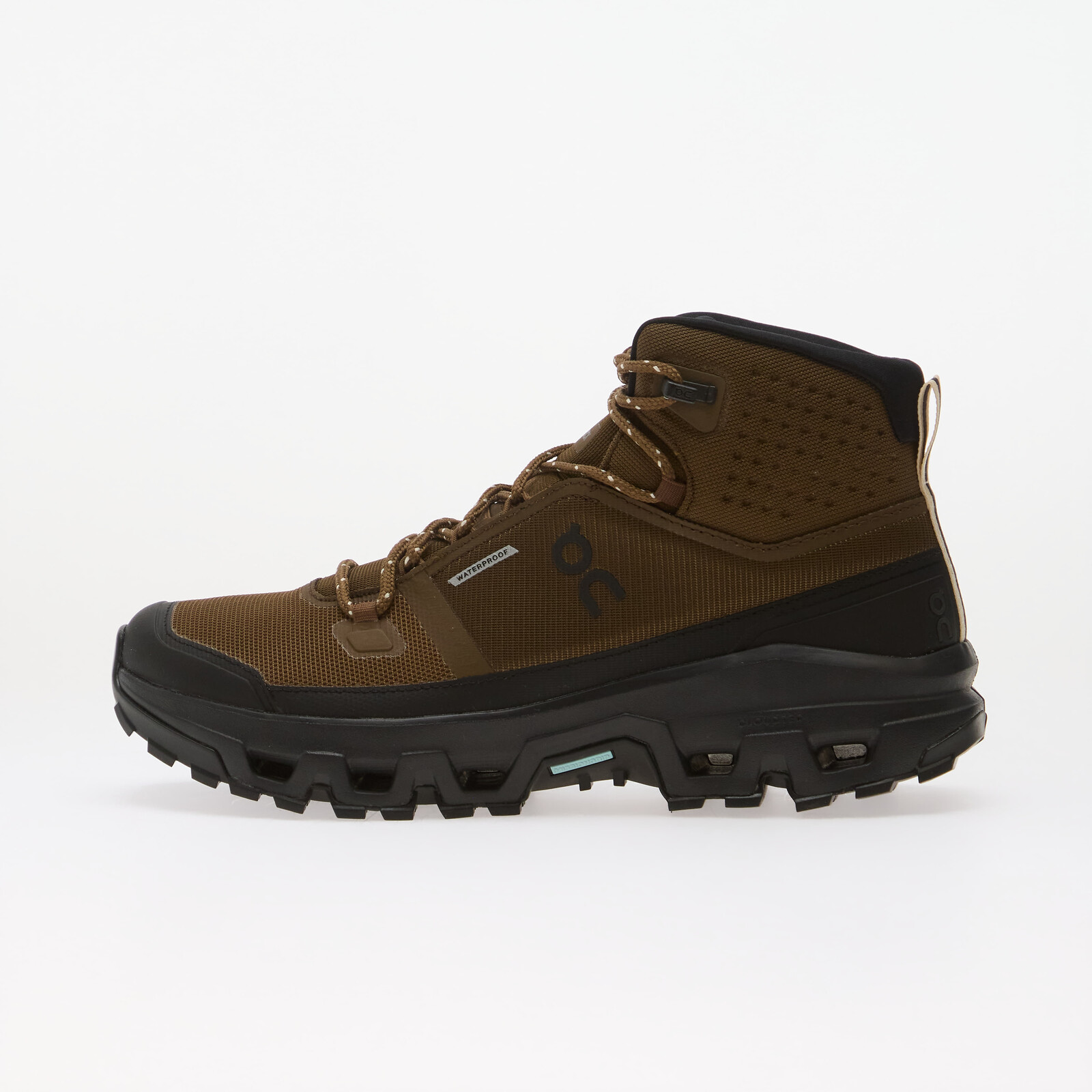 Sneakers On Cloudrock Mid Waterproof Earth/ Black UK 11.5