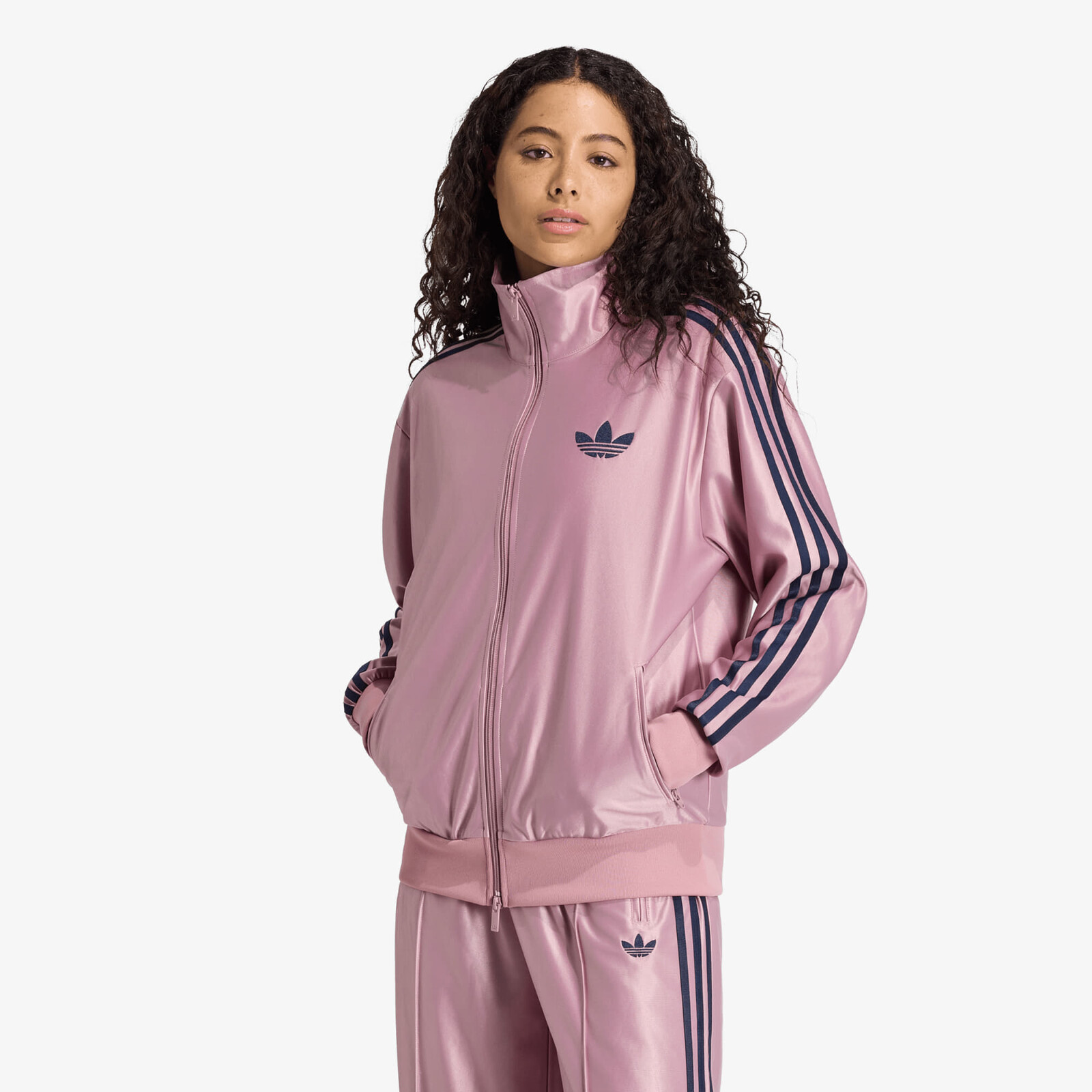 Sweatshirt adidas Metallic Firebird Loose Track Top Magic Mauve/ Night Indigo S