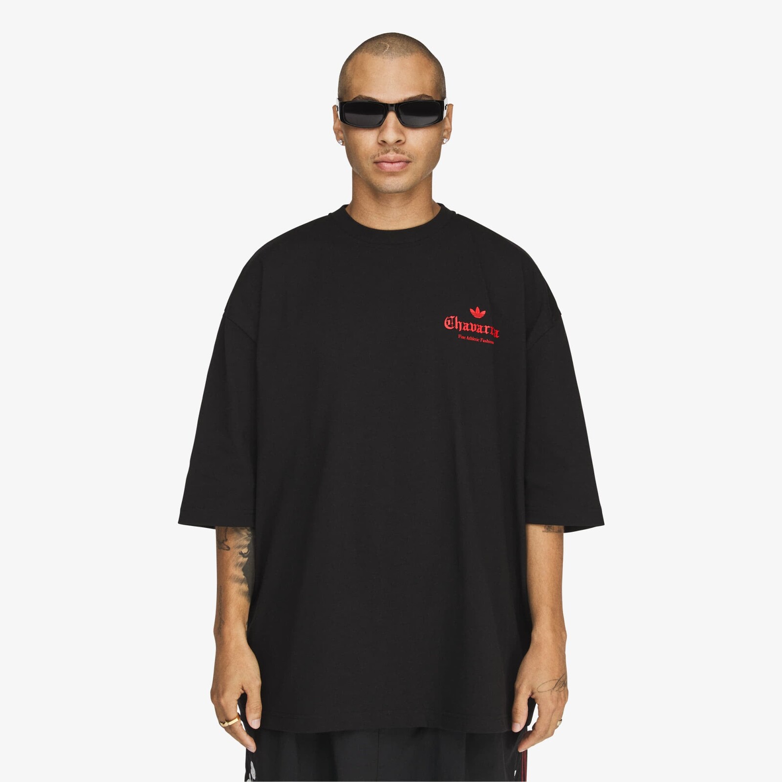 T-shirt adidas x Willy Chavarria Dark Rose Tee Black/ Red XL