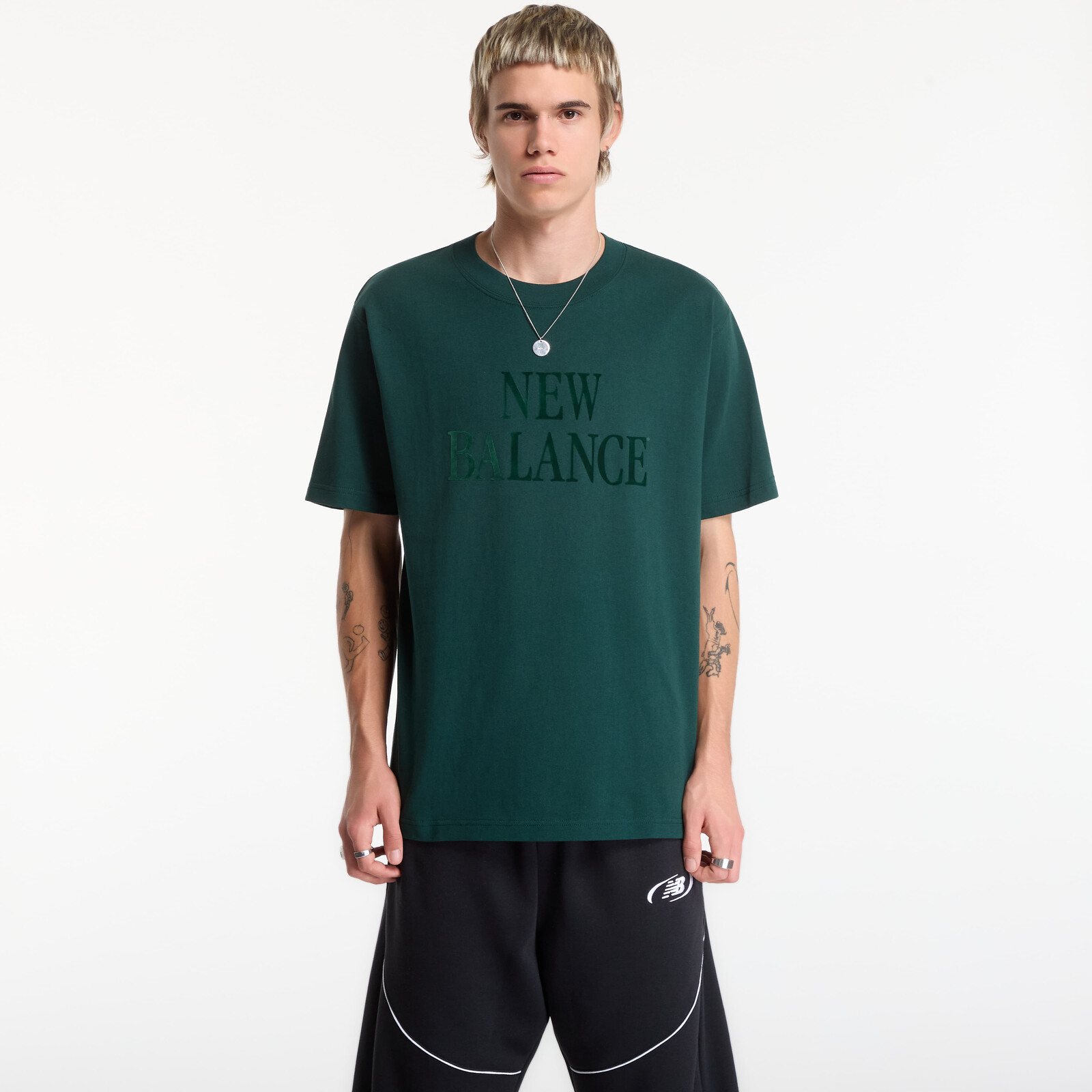 T-shirt New Balance Athletics Flocked Logo T-Shirt Nordic Green XXL