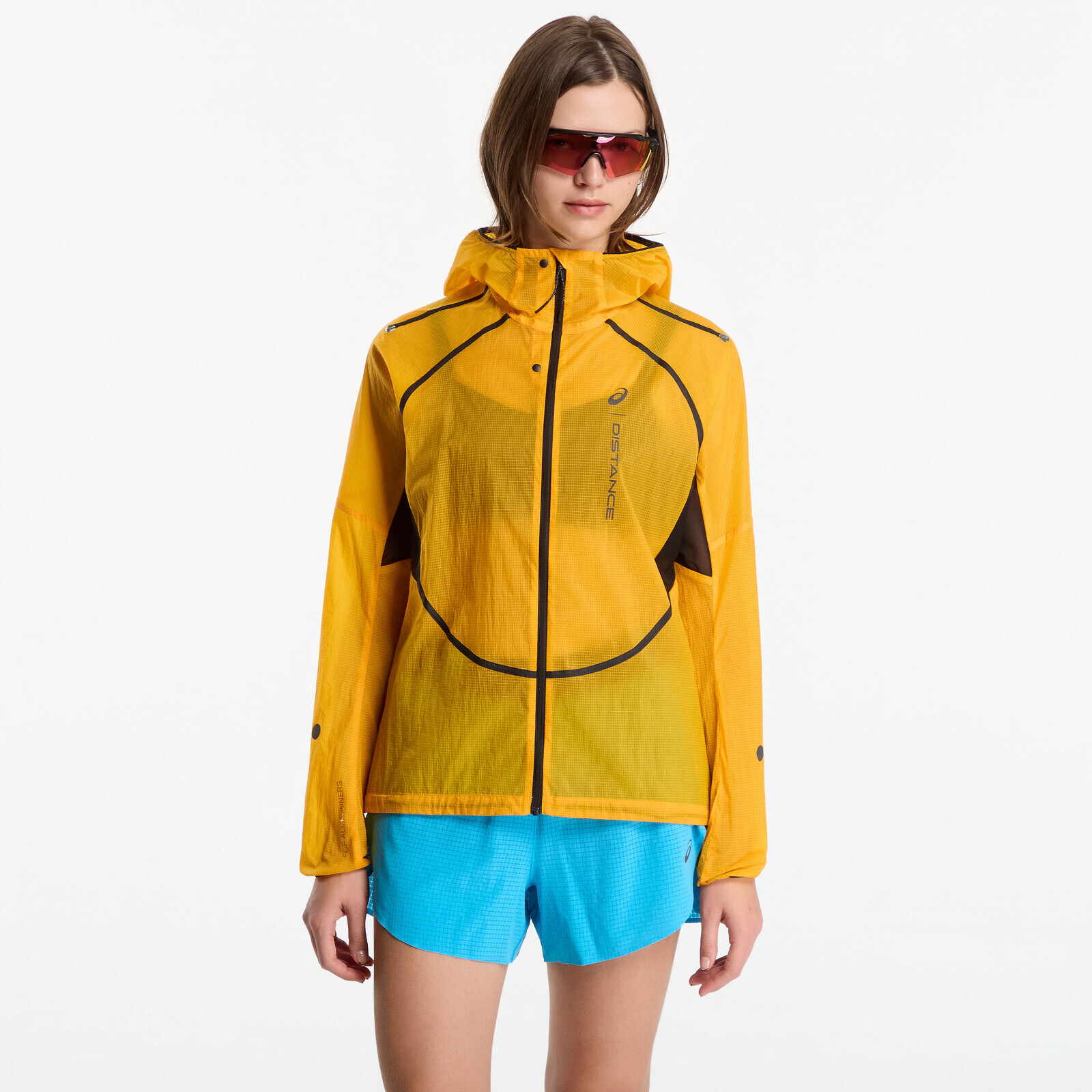 Jacket Asics x Distance Metarun Lightweight Jacket Yellow S