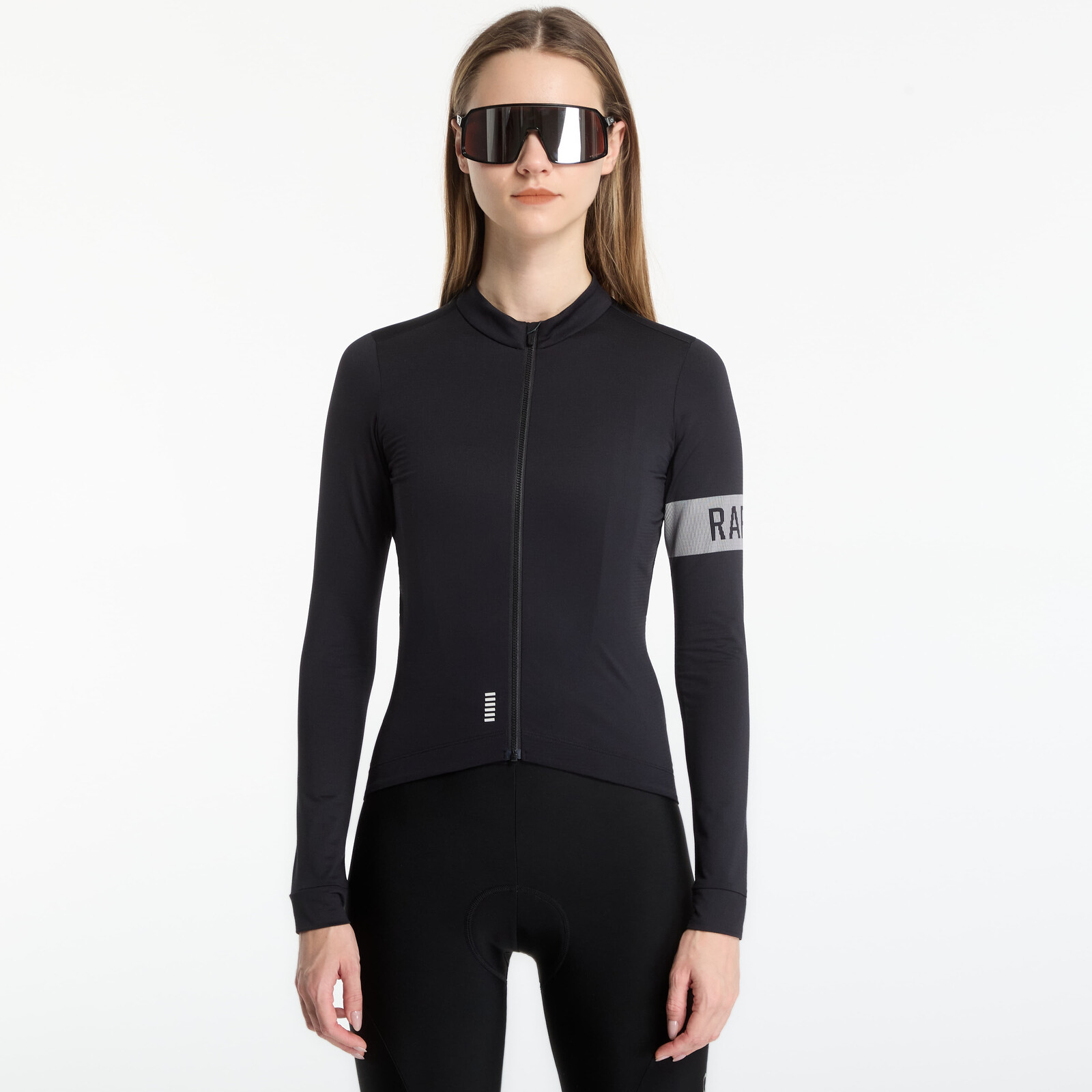 Rapha Women's Pro Team Long Sleeve Midweight Jersey Black/ White M