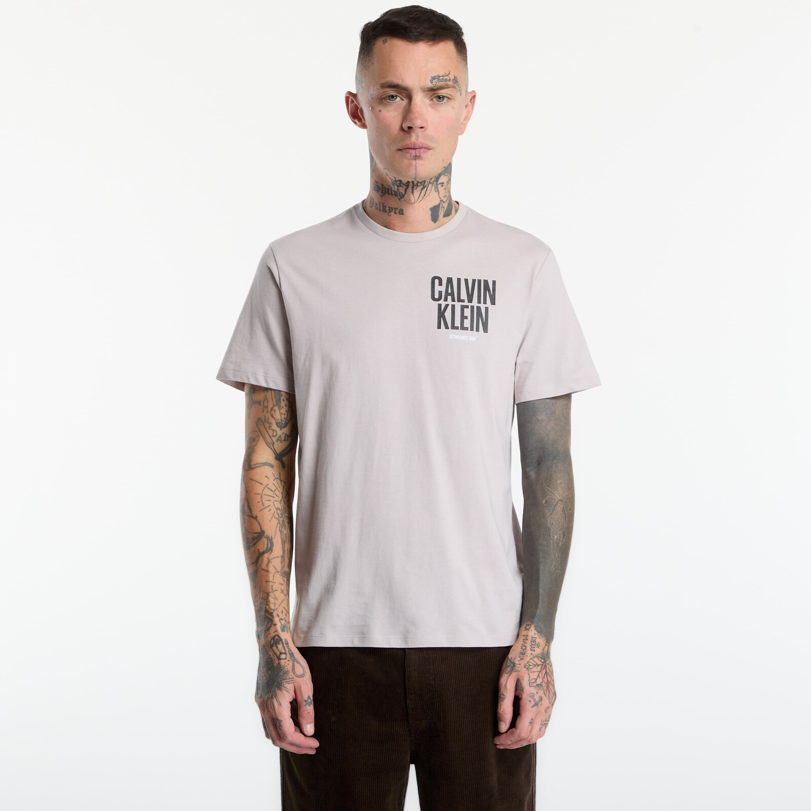 T-shirt Calvin Klein Jeans Ss 30s Eu Block Font Grey XL