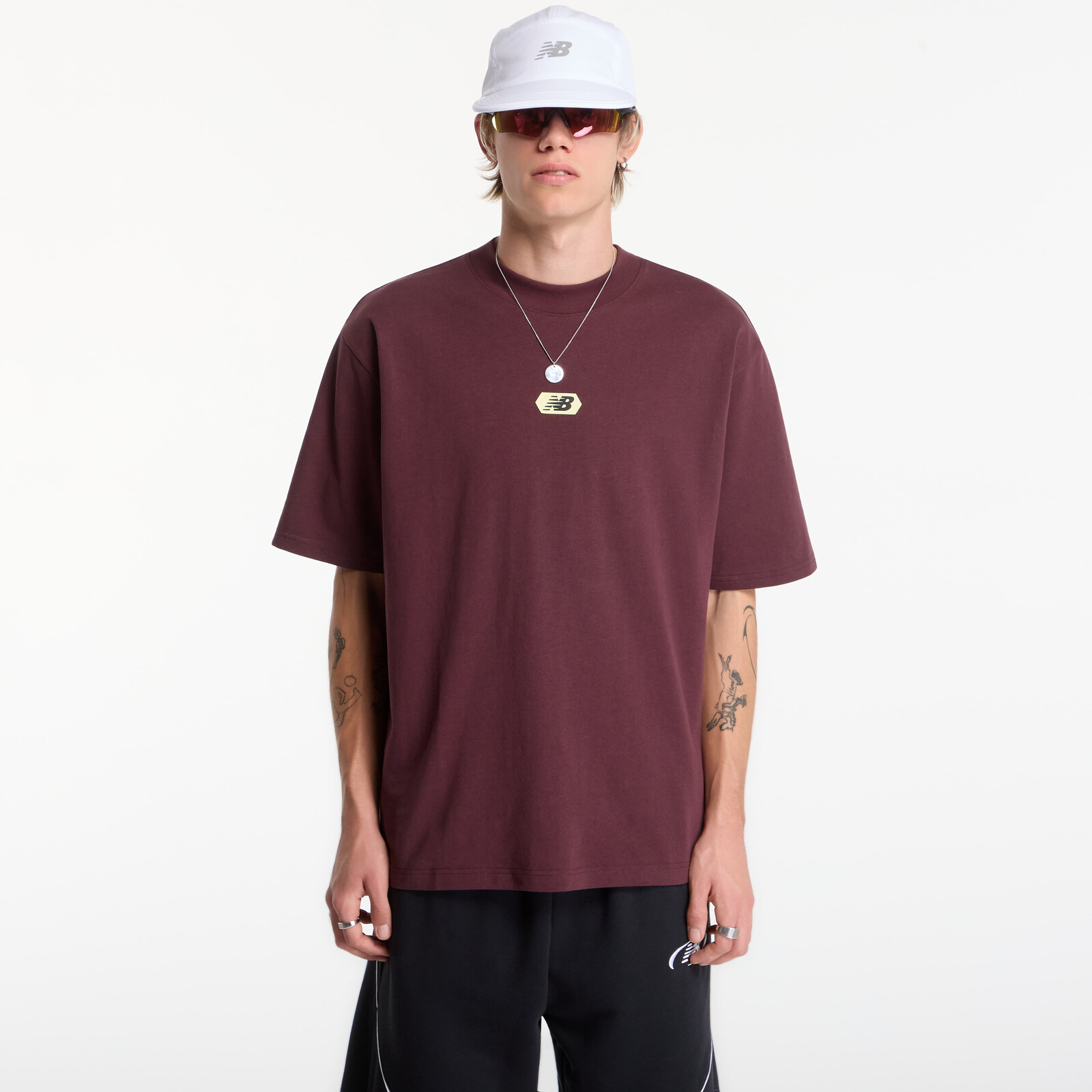 T-shirt New Balance Street Classics Multi Blur T-Shirt Cherry Leather S