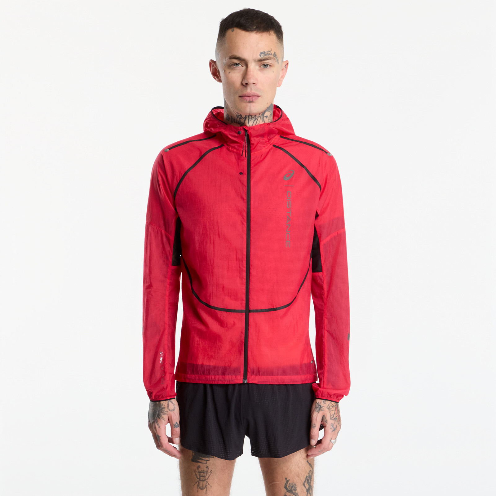 Jacket Asics x Distance Metarun Lightweight Jacket Red S