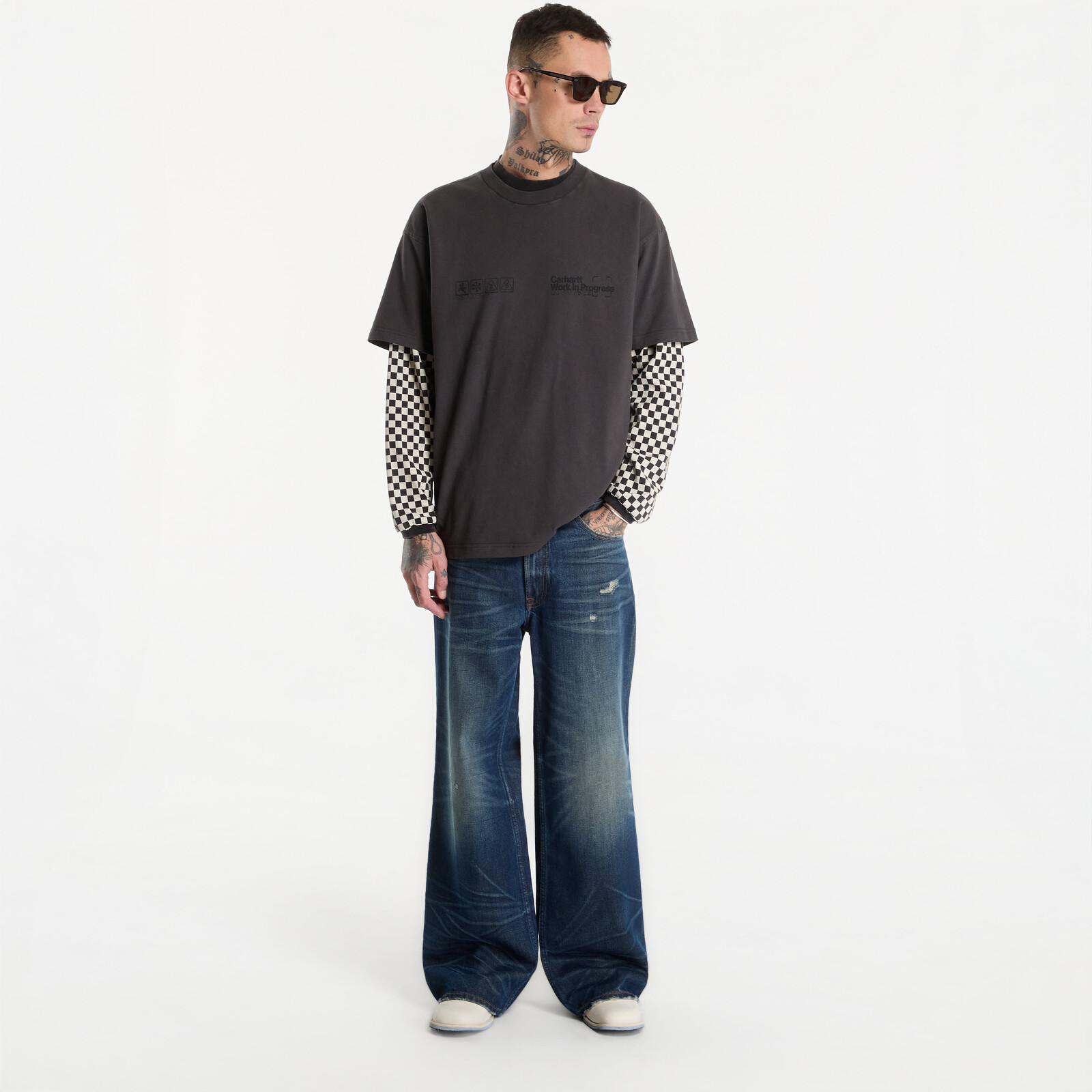 T-shirt Carhartt WIP S/S Boxed T-Shirt UNISEX Soot Garment Dyed M