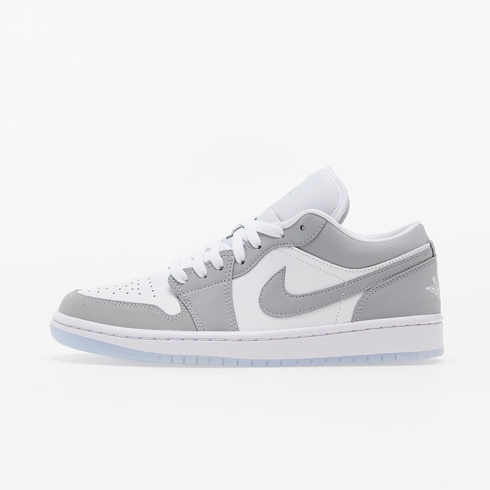 Sneakers Air Jordan 1 Low White/ Wolf Grey-Aluminum UK 4