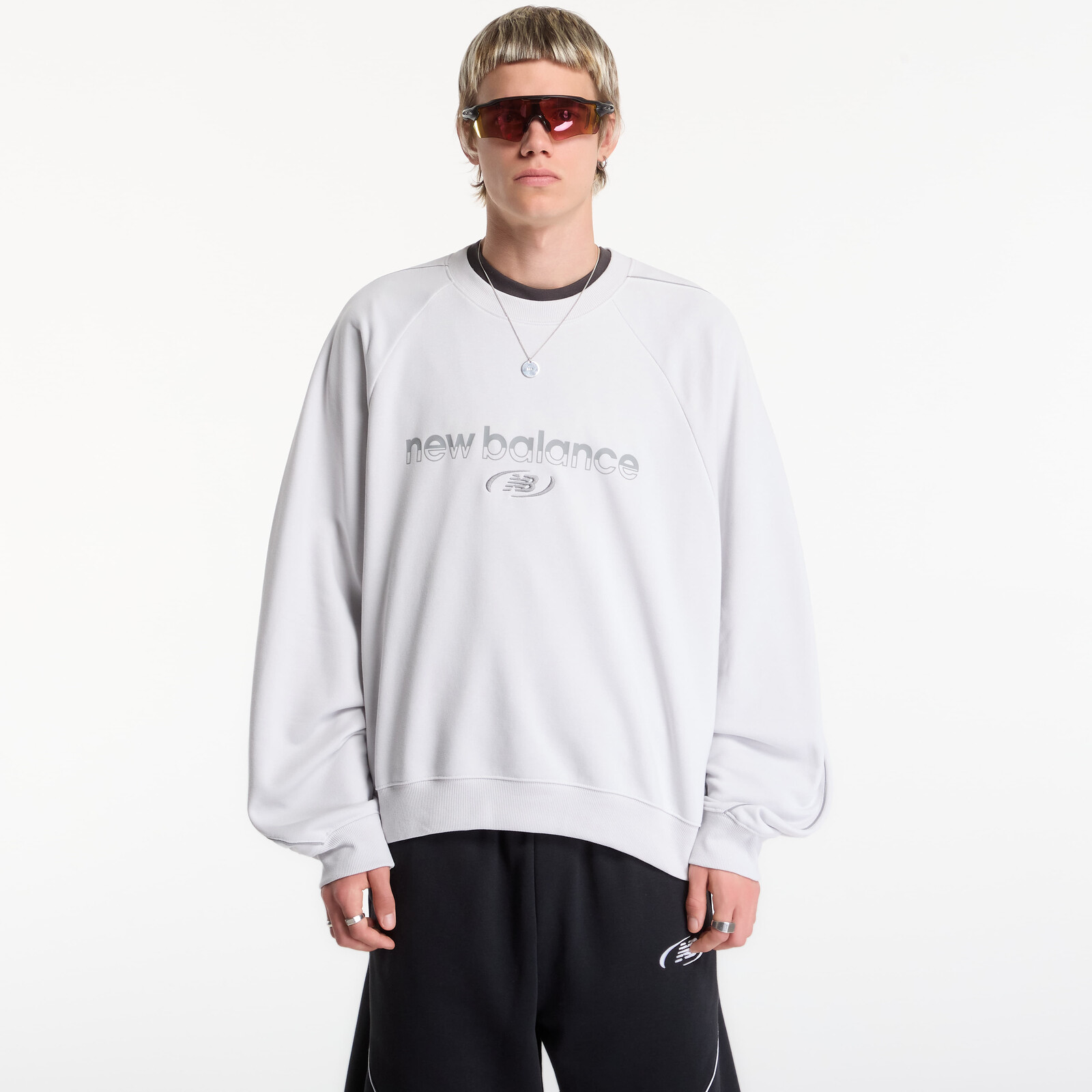 Sweatshirt New Balance Trackside French Terry Crew Grey Matter XL