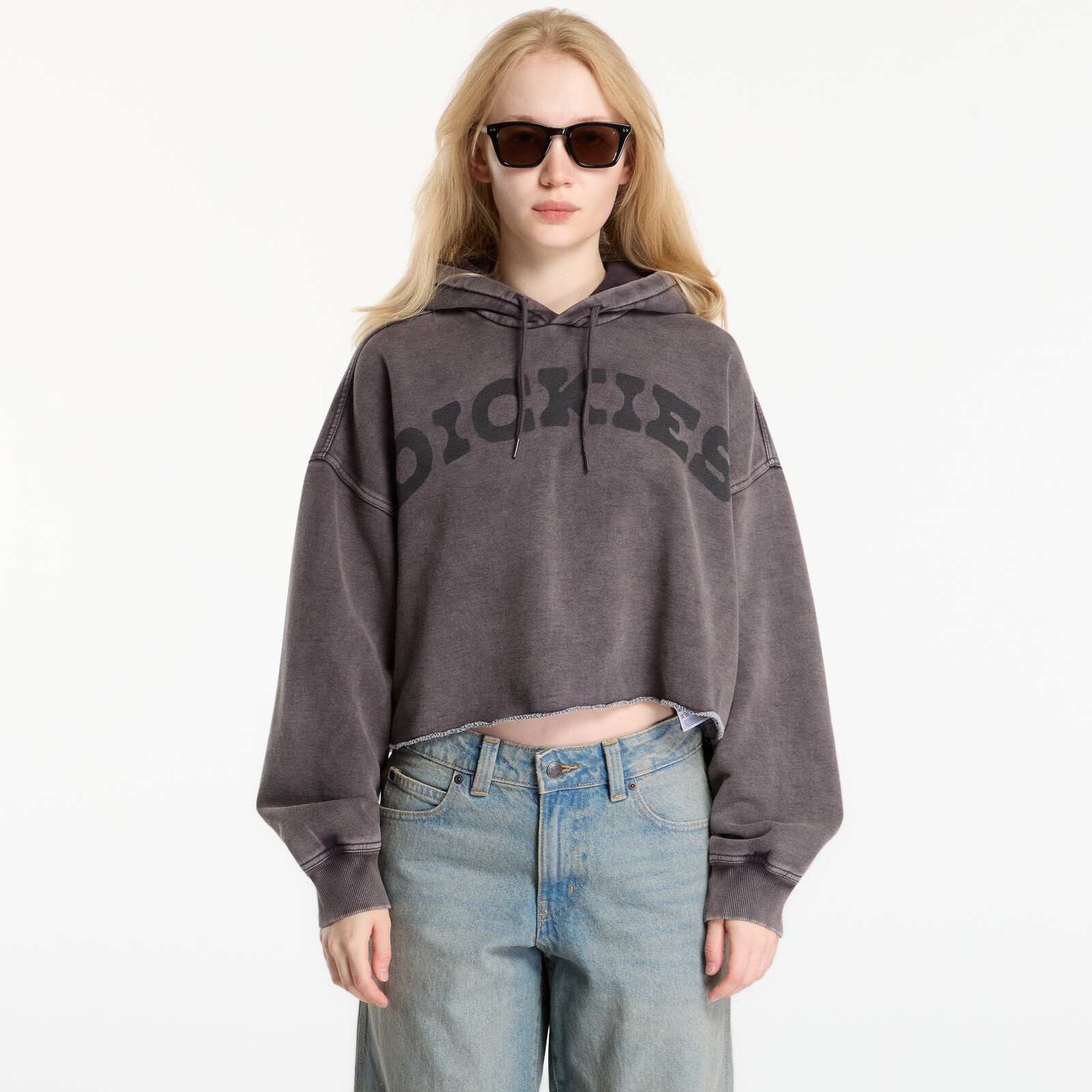 Sweatshirt Dickies Hollywood Cropped Hoodie Black XXS