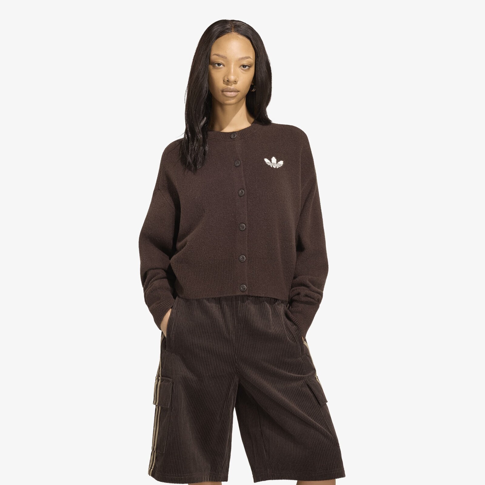 Sweater adidas Essentials Knit Cardigan Aurora Coffee L