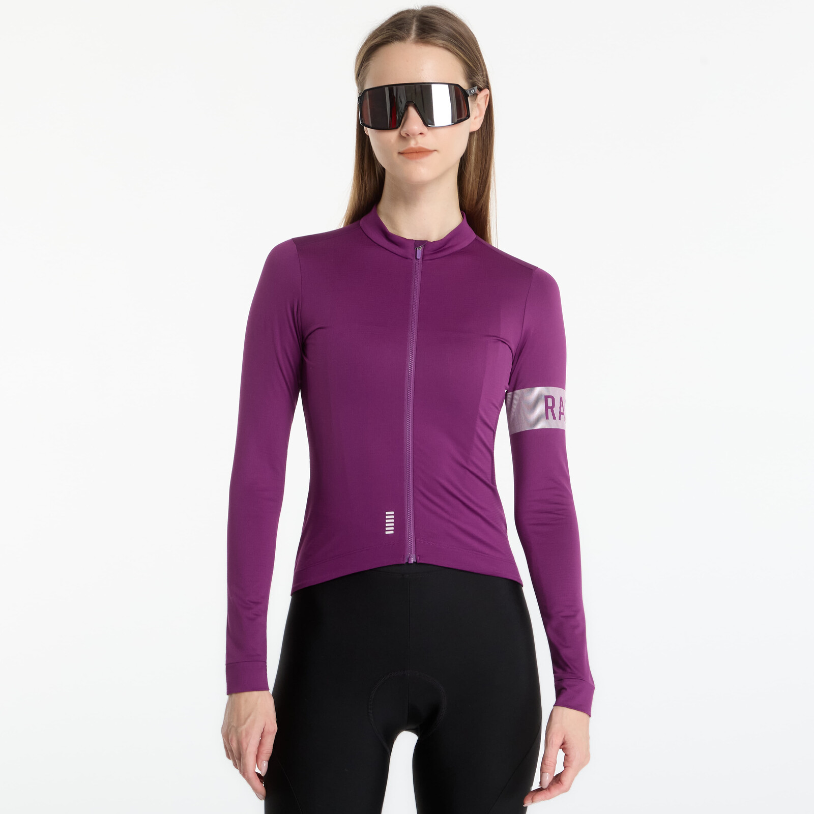 Rapha Women's Pro Team Long Sleeve Midweight Jersey Deep Magenta/ White M