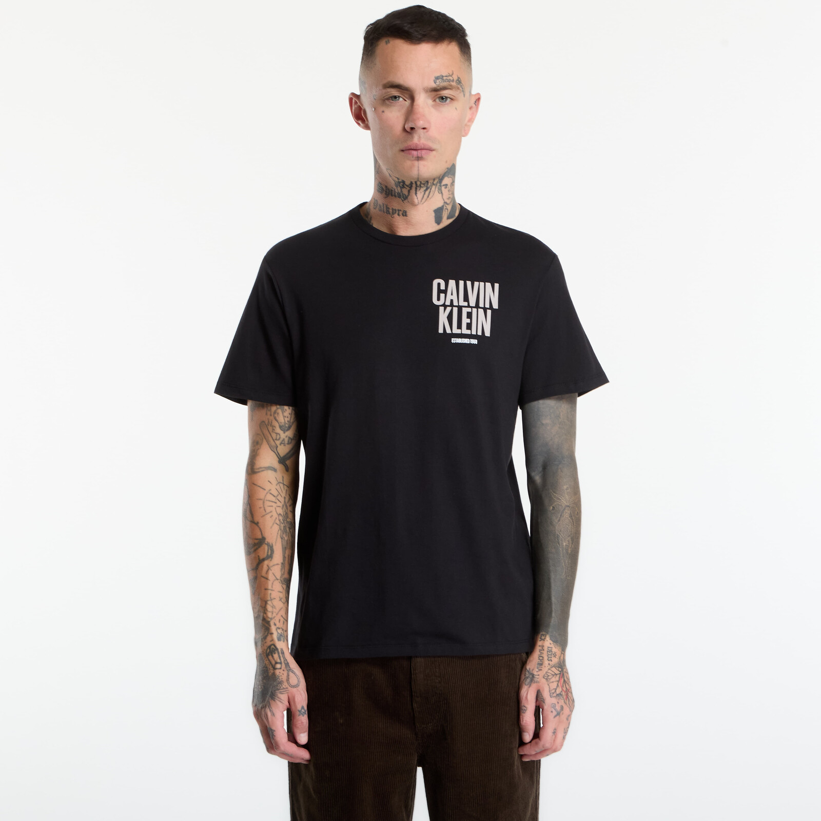 T-shirt Calvin Klein Jeans Ss 30s Eu Block Font Black L