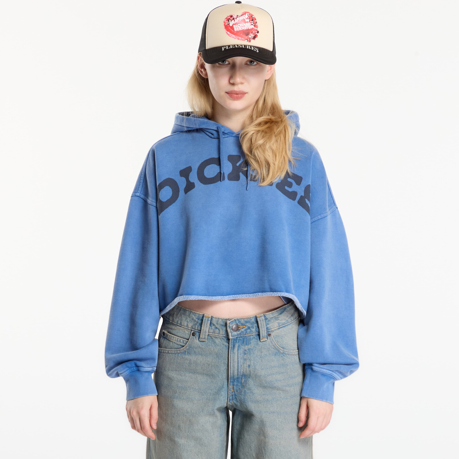 Sweatshirt Dickies Hollywood Cropped Hoodie Blue M