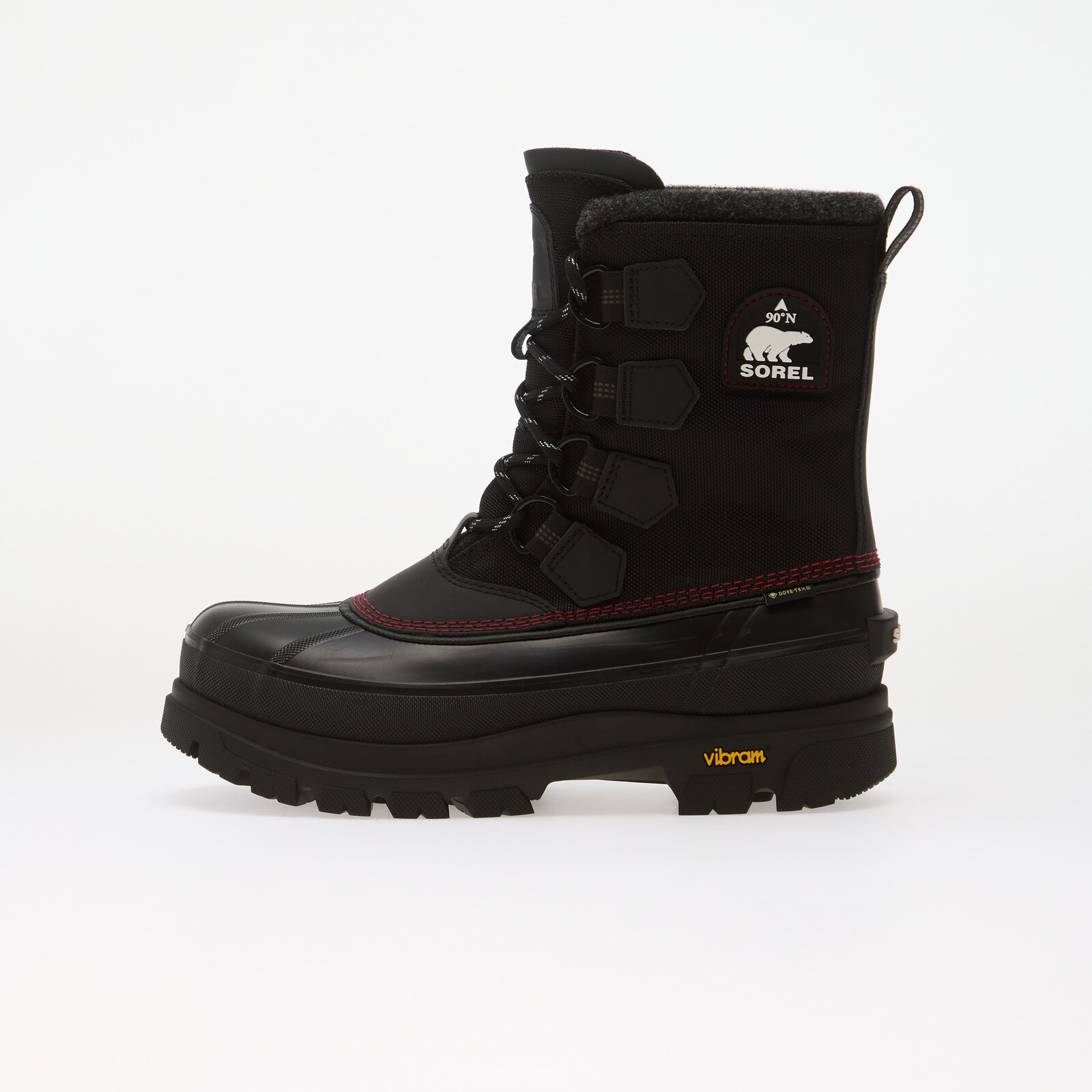 Shoes Sorel CARIBOU HORIZON™ GTX Black, Bright Red 11.5
