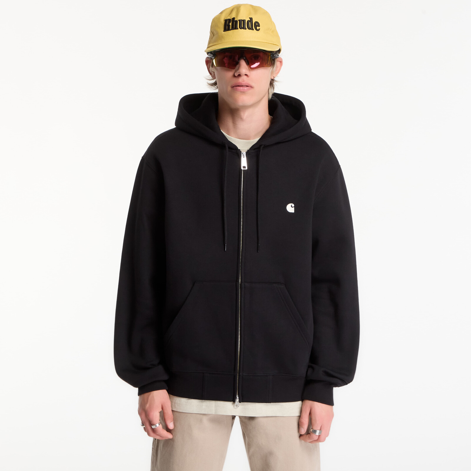 Sweatshirt Carhartt WIP Hooded Mack Jacket UNISEX Black/ Wax S