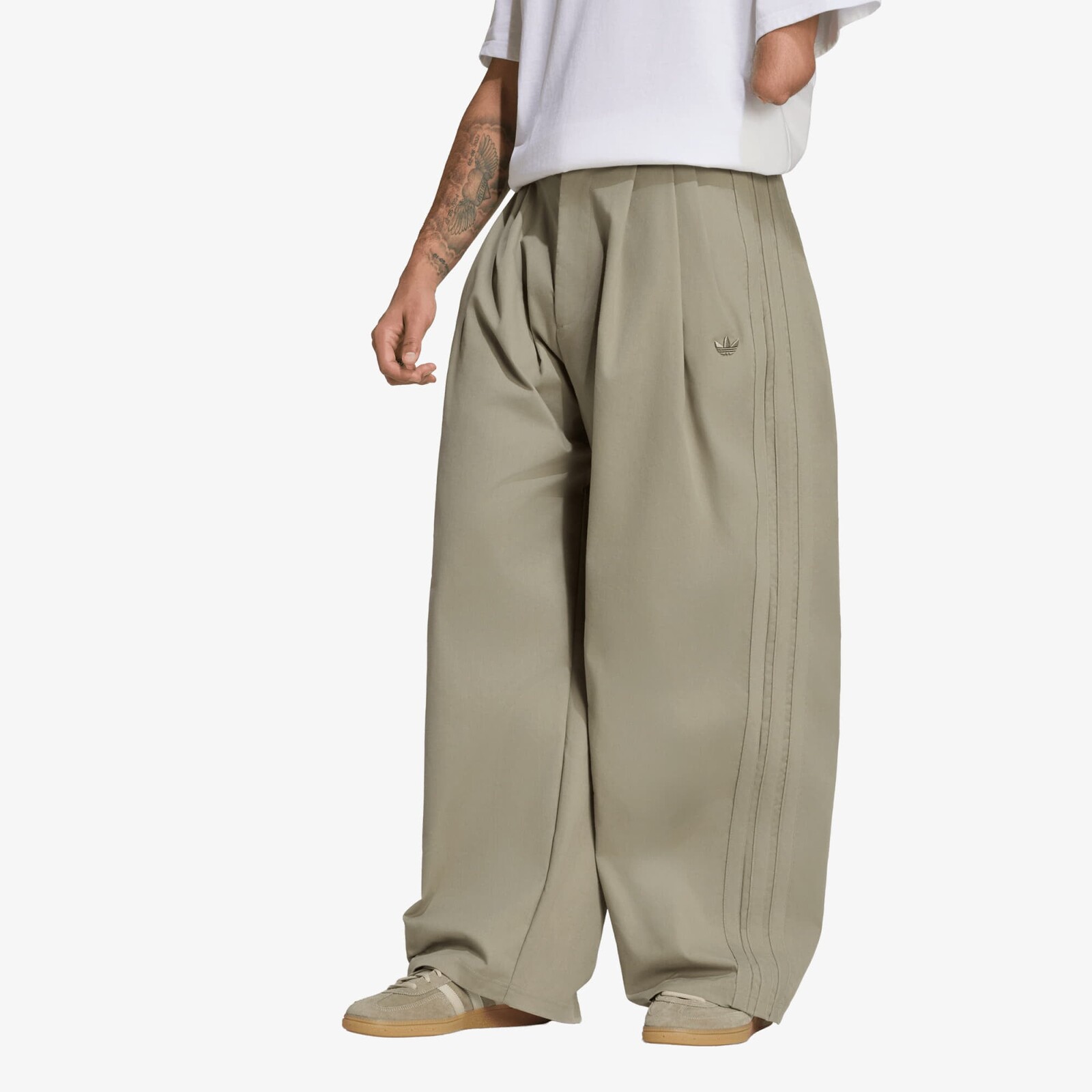 Pants adidas Triple Pleated Pants Silver Pebble 33