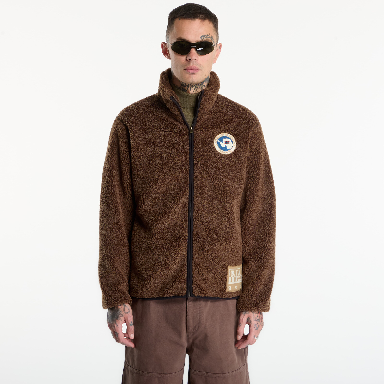 Sweatshirt Napapijri T-Archive Fleece Full-Zip Demitasse L