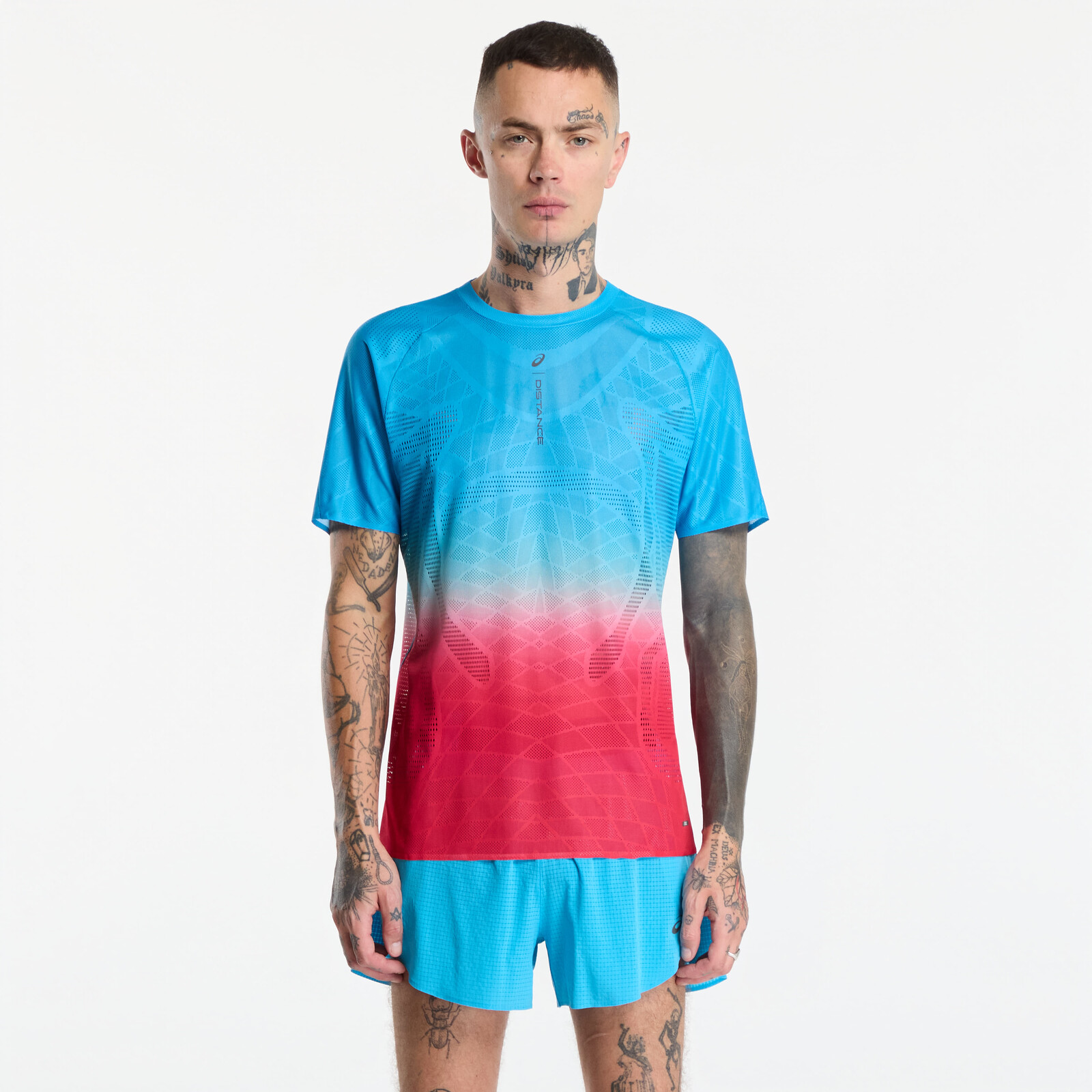 T-shirt Asics x Distance Metarun Fade SS Top Blue L