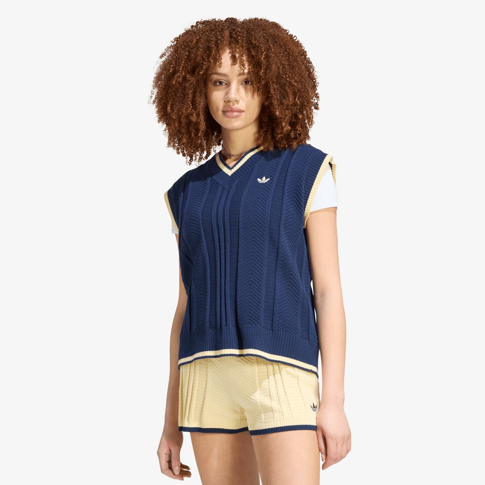 adidas Cable Knit Vest Night Indigo XS