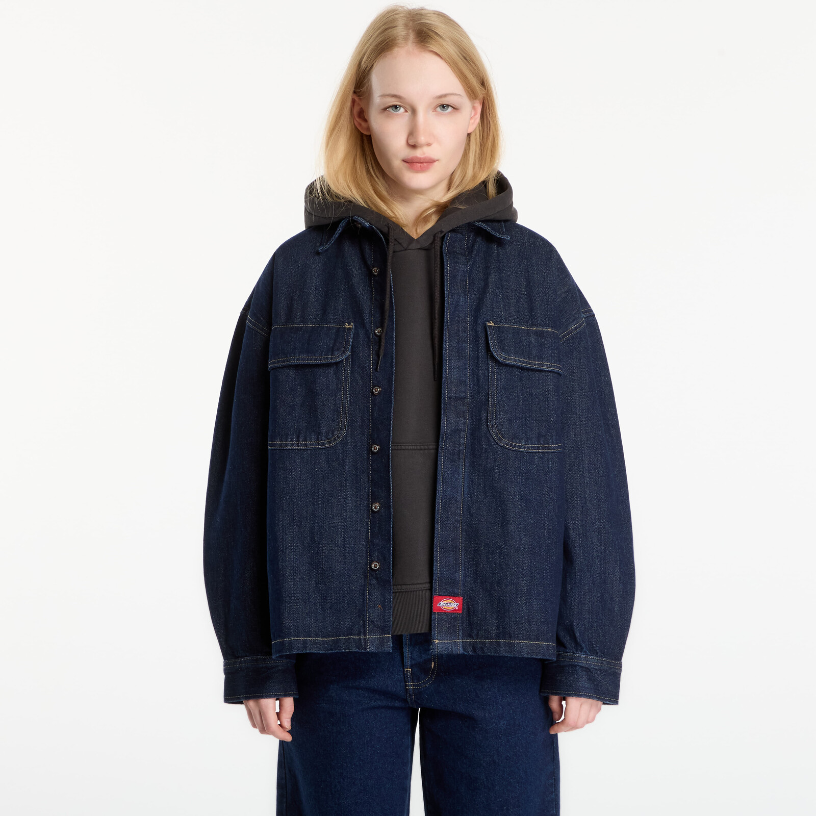 Jacket Dickies Mechanic Oversized Denim Shirt Rinsed S