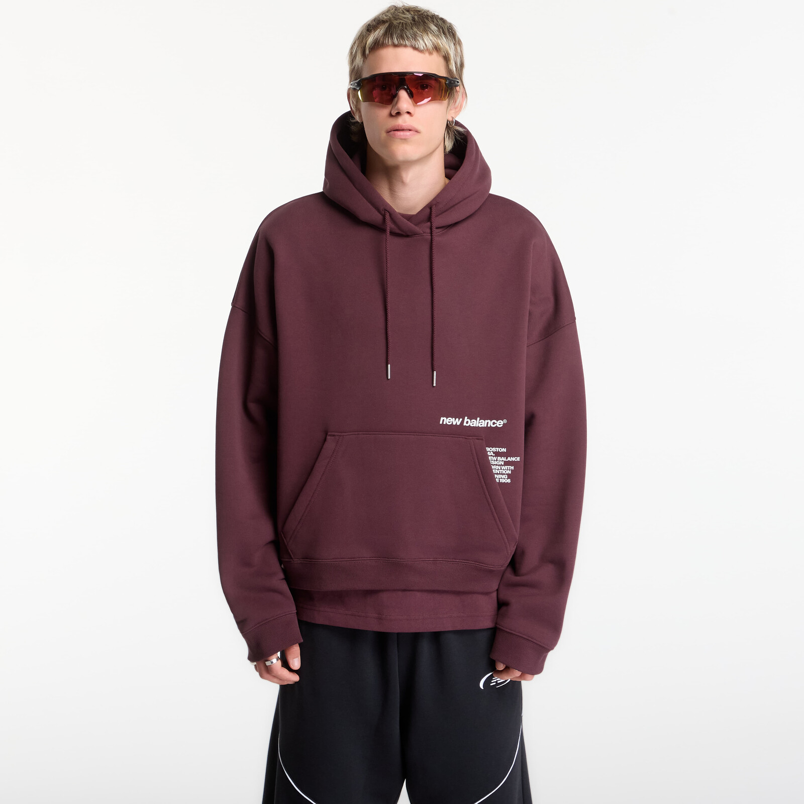 Sweatshirt New Balance Street Classics OH Hoodie Cherry Leather L