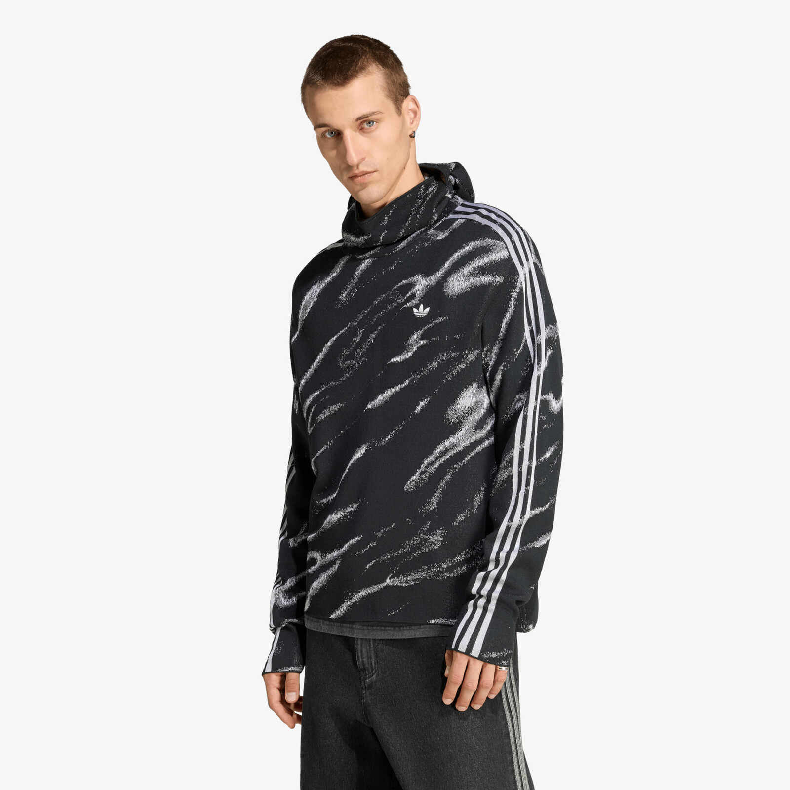 Sweatshirt adidas Adilenium 6 Knitted Hoodie Black/ Grey Three L