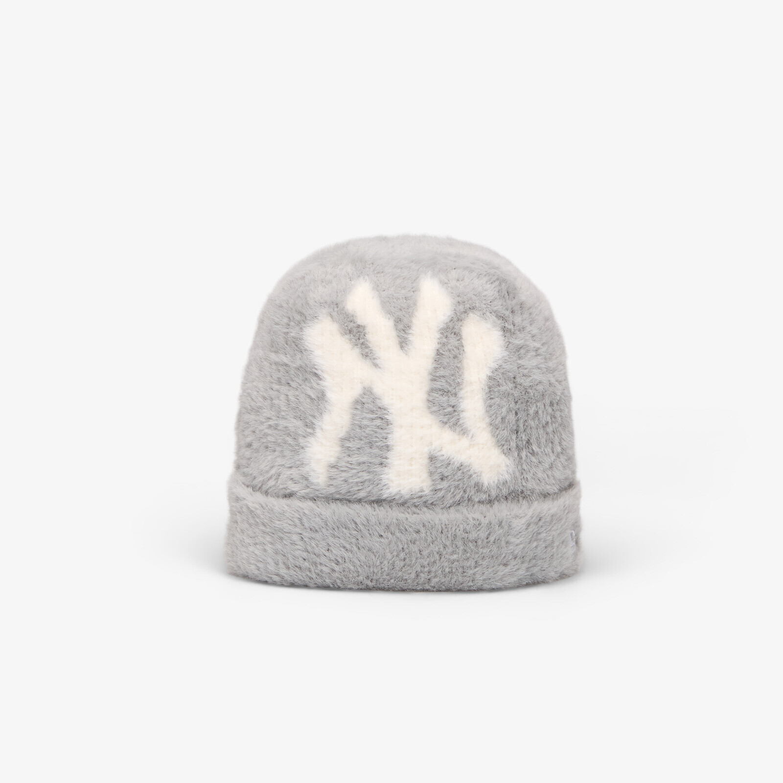 New Era Knit Medium MLB Fluffy Mohair Beanie New York Yankees Gray Universal