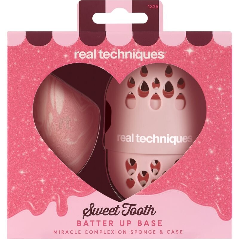 Real Techniques Sweet Tooth Better Up Base makeup sponge + cover 2 pc