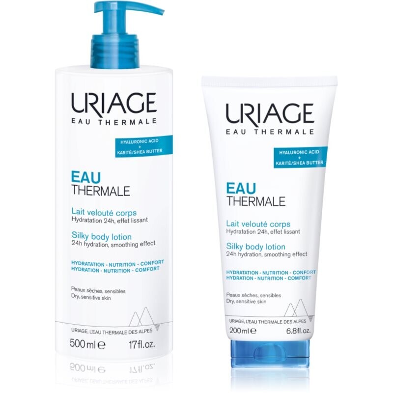 Uriage Eau Thermale Silky Body Lotion set for soft and smooth skin