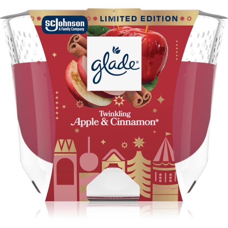 GLADE Twinkling Apple & Cinnamon scented candle 204 g