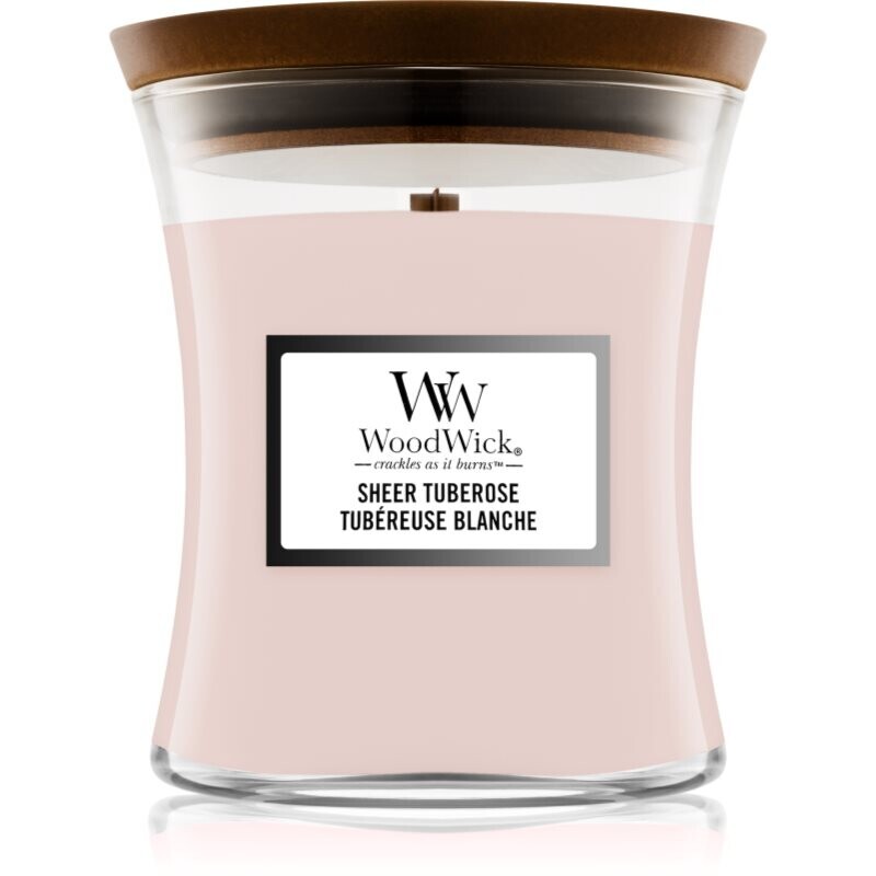 Woodwick Sheer Tuberose scented candle 275 g