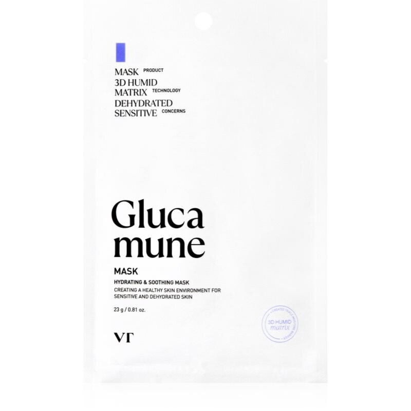 VT Cosmetics Glucamune Mask moisturising face sheet mask with soothing effect 1 pc