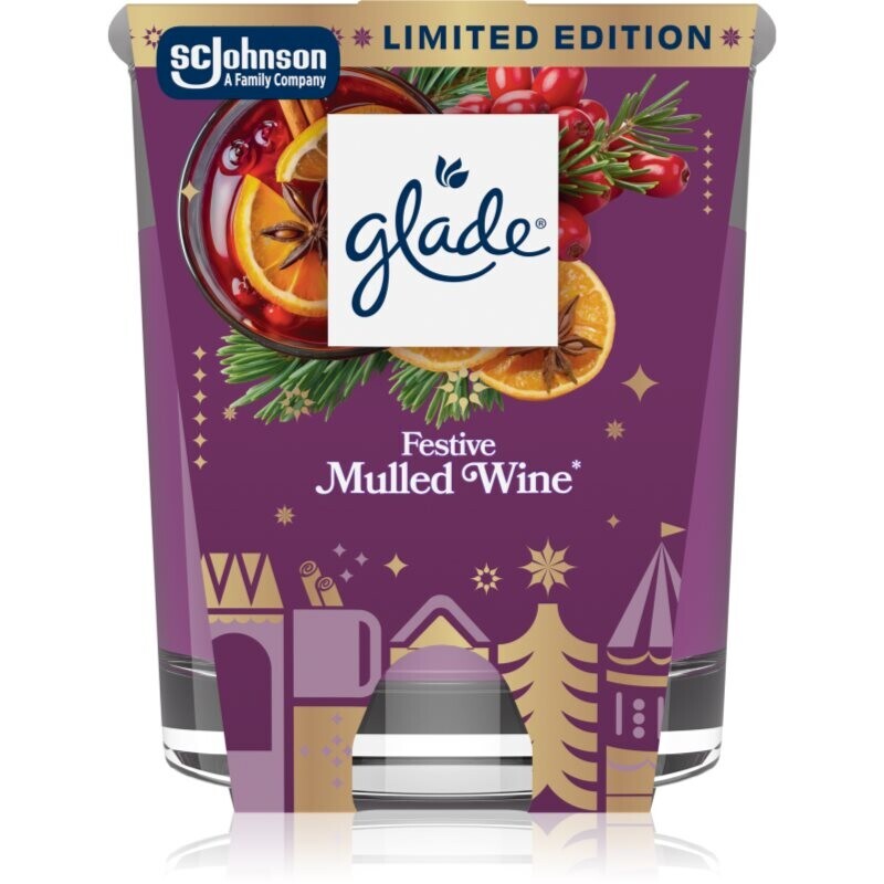 GLADE Festive Mulled Wine scented candle 112 g