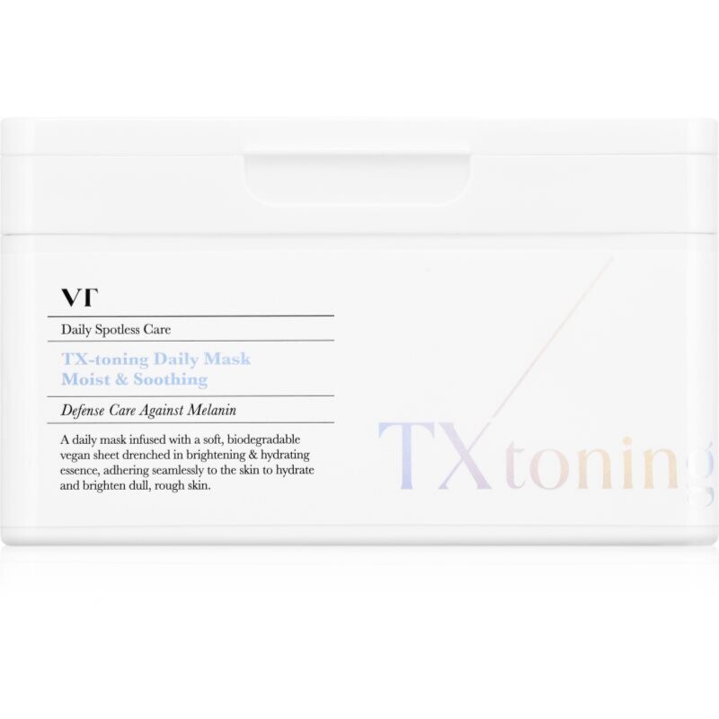 VT Cosmetics TX-Toning Daily Mask brightening sheet mask for pigment spot correction large pack 30 pc