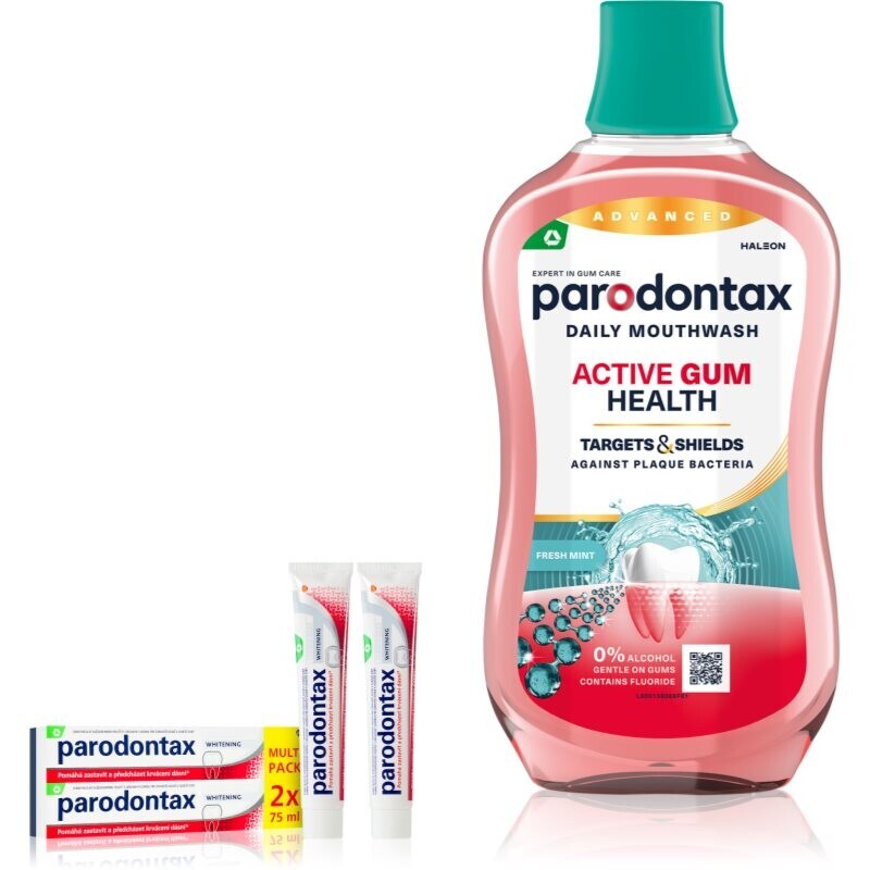 Parodontax Whitening & Acive Gum Health set for teeth