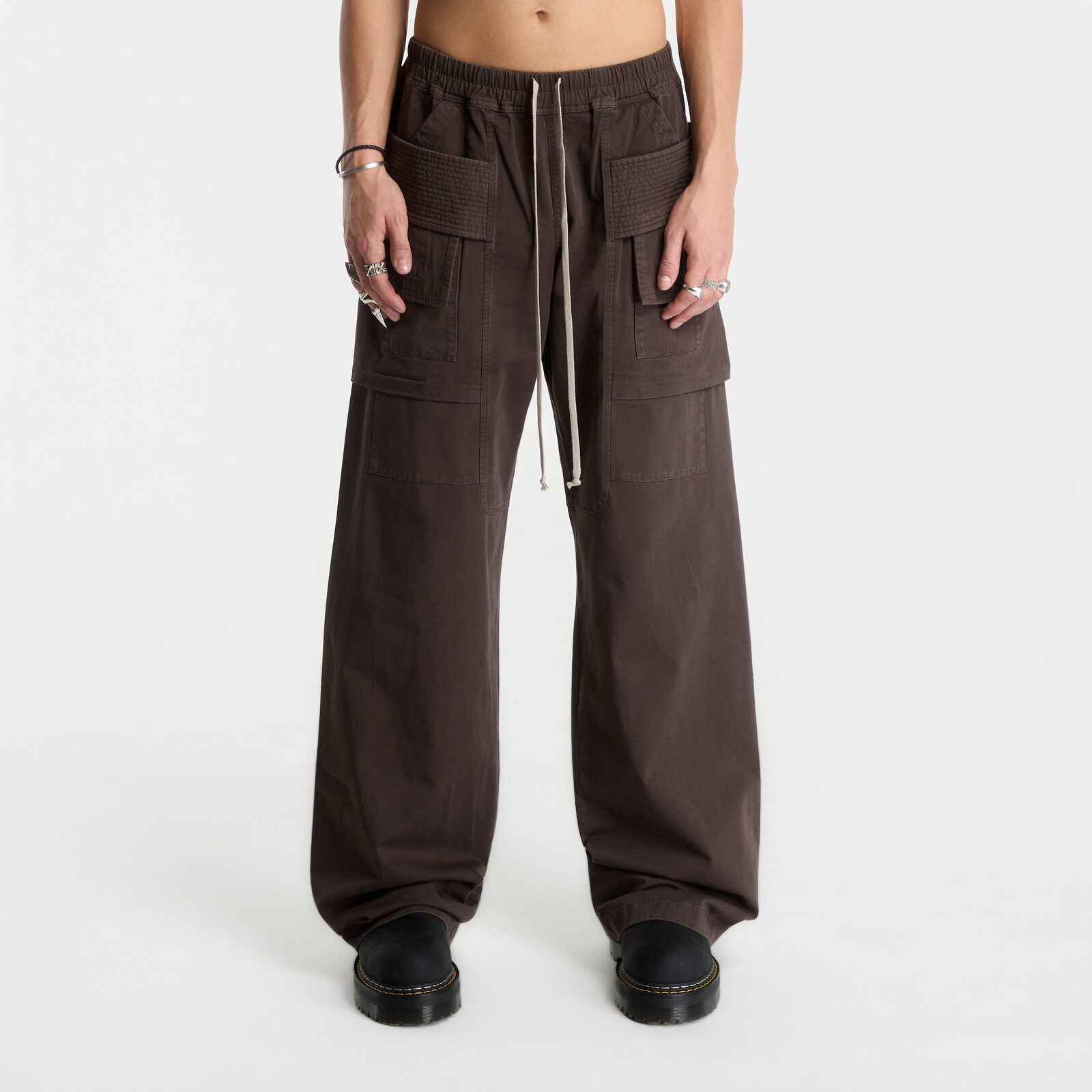 Pants Rick Owens DRKSHDW Creatch Wide Cargo Drawstring Pants Dark Dust L